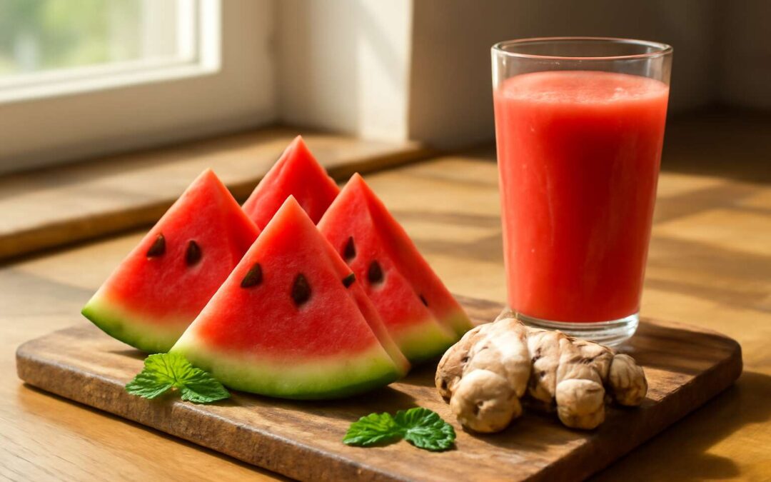Unlock watermelon and ginger benefits: hydrate, recover, and glow