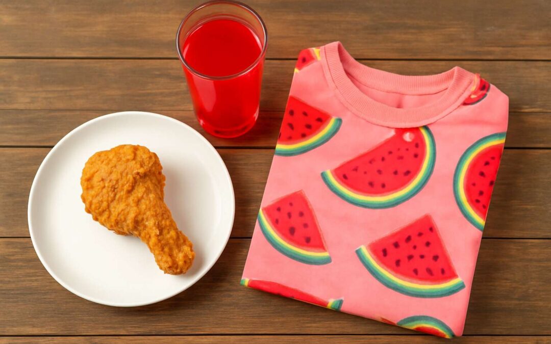 Streetwear Mashup: fried chicken koolaid and watermelon sweatshirt steals the spotlight.