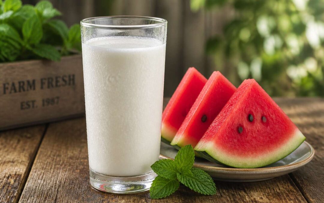 Unlock watermelon with milk benefits for hydration and protein.