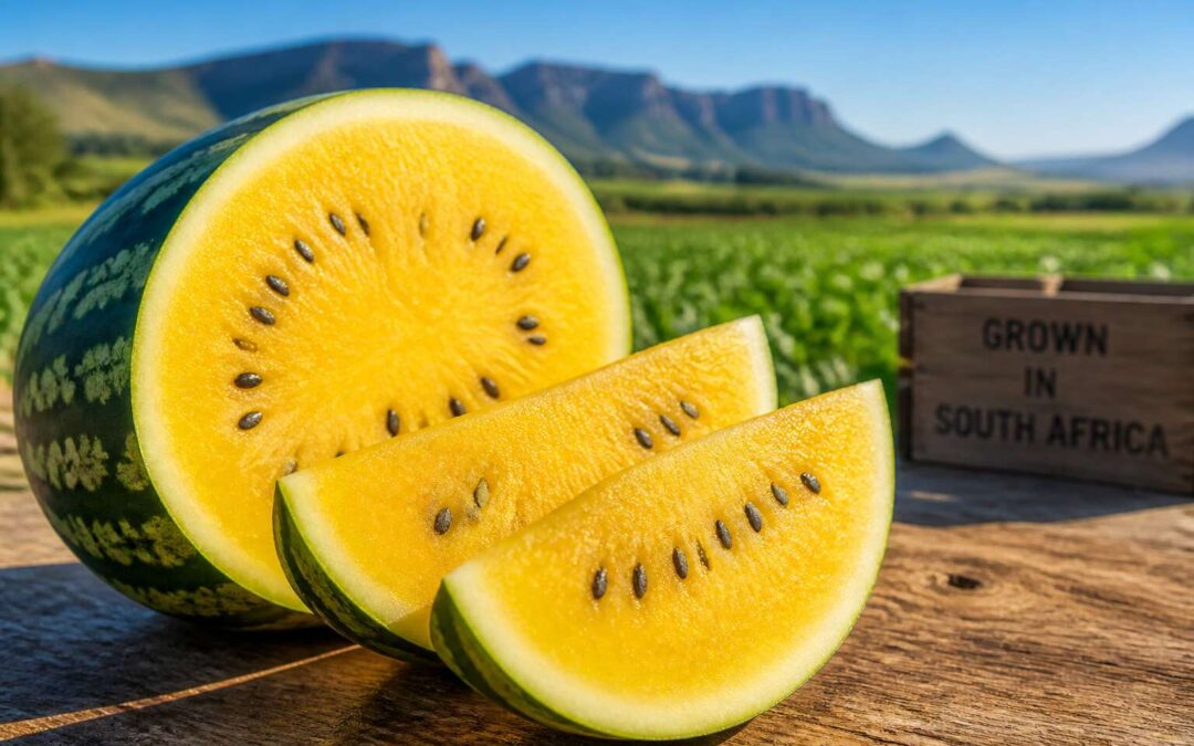 Yellow watermelon south africa tastes sweeter than you expect.